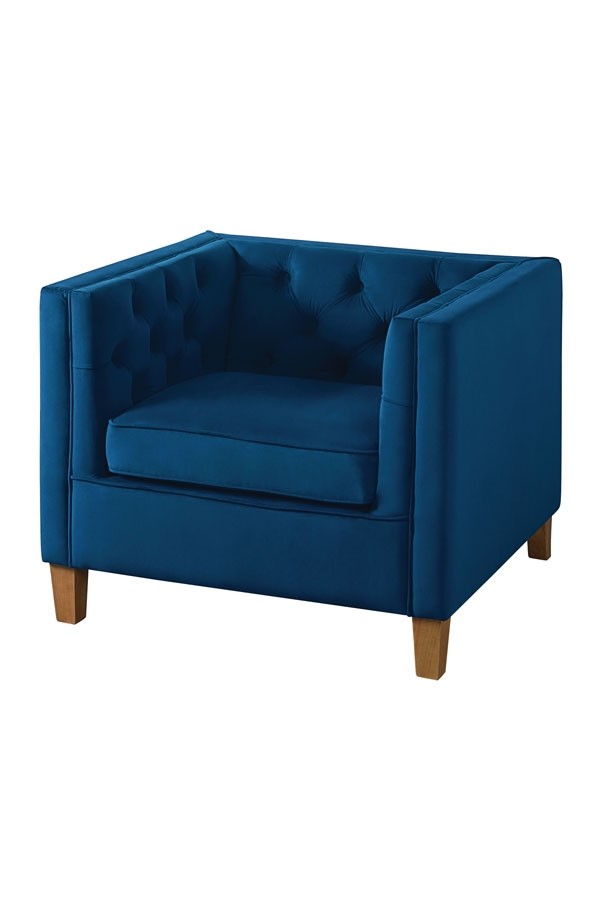 Miasto Armchair Ink Blue Velvet