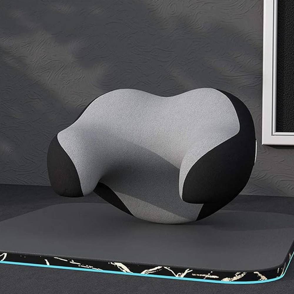 Kelvenix Black&Grey Memory Foam Support Cushion Headrest Pillow in Grey
