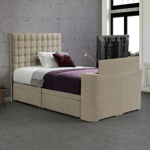 Sweet Dreams Gaia Geometric Side Lift Ottoman TV Bed