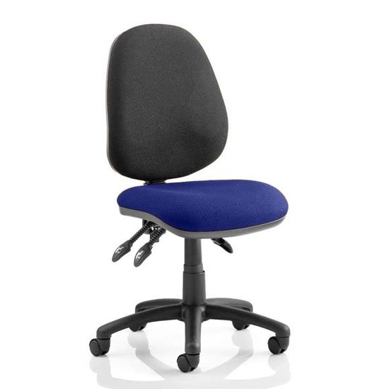 Luna III Office Chair With Stevia Blue Seat No Arms