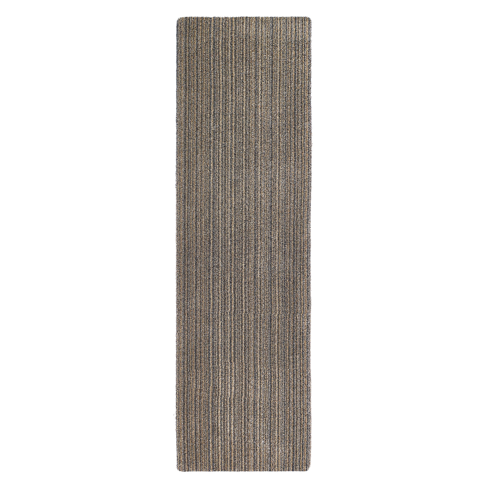 Marvel Stripe Washable Runner Grey and Yellow
