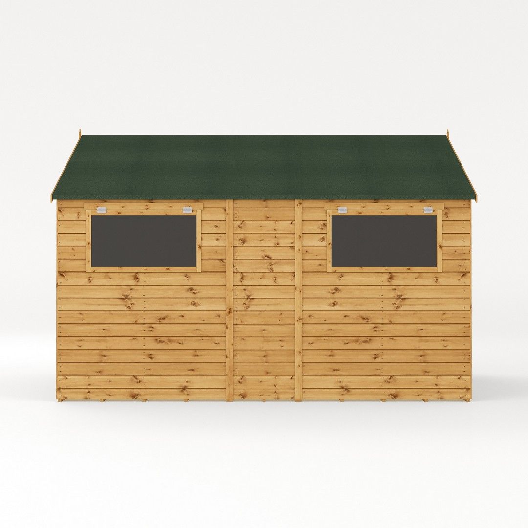 Mercia 12 x 10 Ft Premium Shiplap Apex Workshop - L367.8 x W322.7 x H252.4 cm in Brown 3