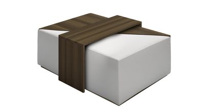 Astaire Modular Coffee Table Set Footstool in Alabaster Brushed Linen Cotton - sofa.com