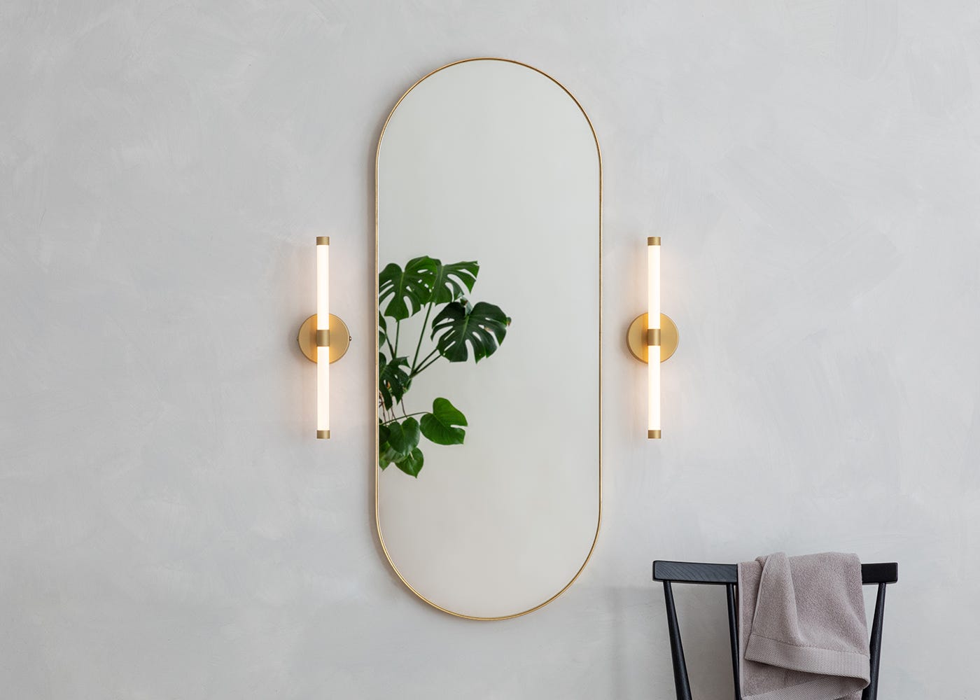 Heal's Fine Edge Mirror Oval Black Small 3