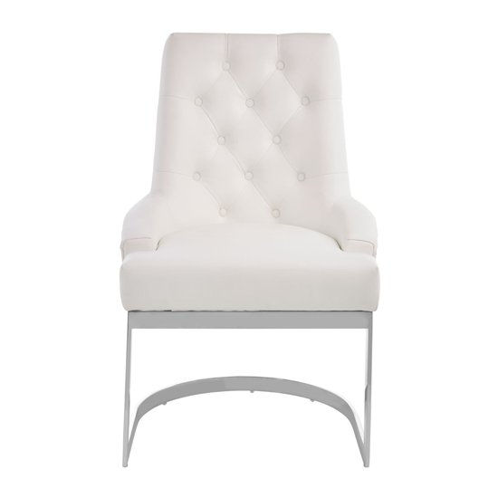Azaltro Linen Fabric Dining Chair In Ivory
