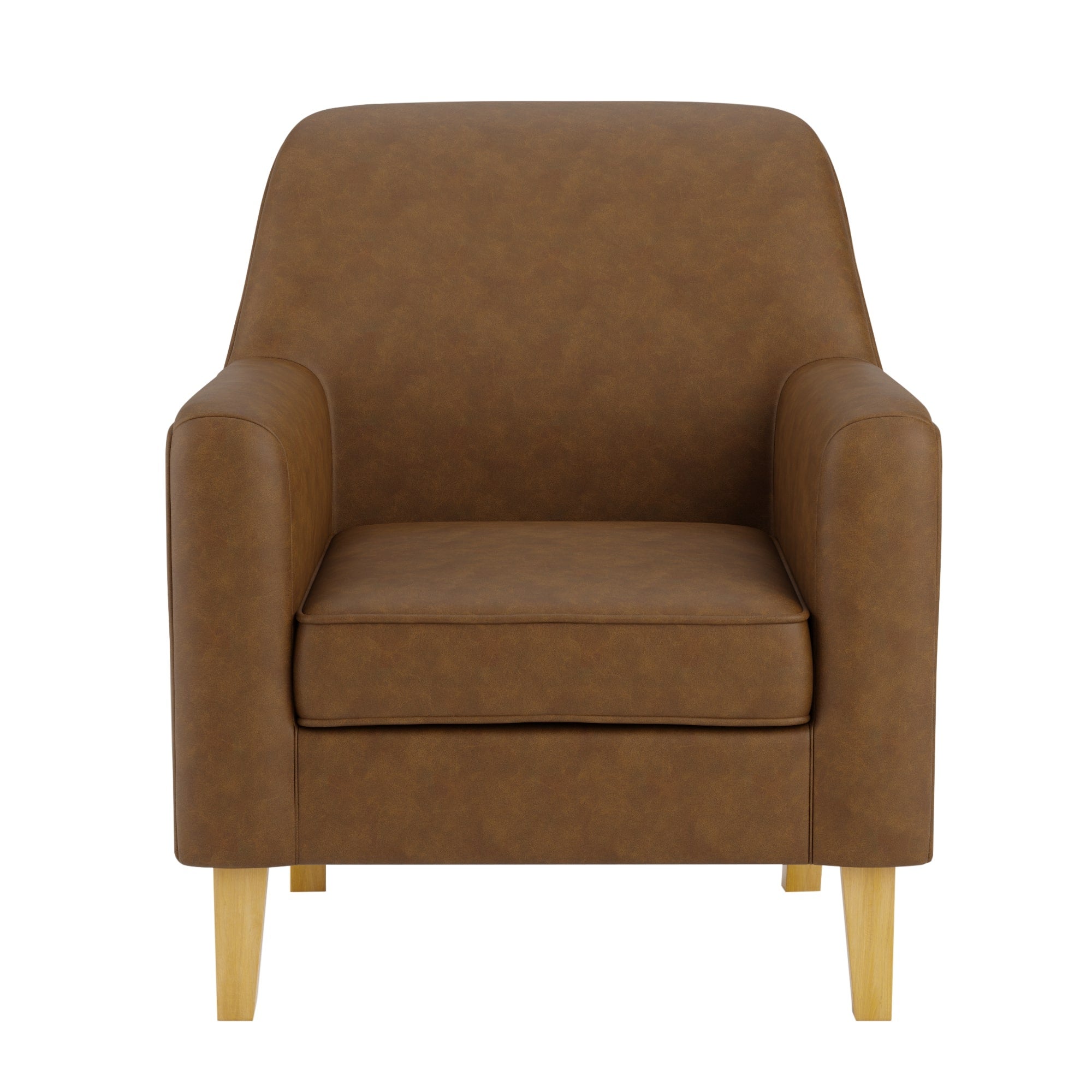 Cooper Faux Leather Armchair Brown