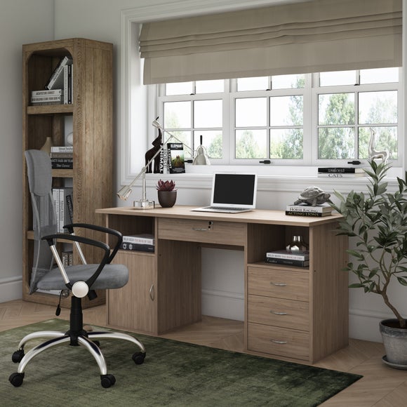 Orlando Office Chair Grey, Faux Leather