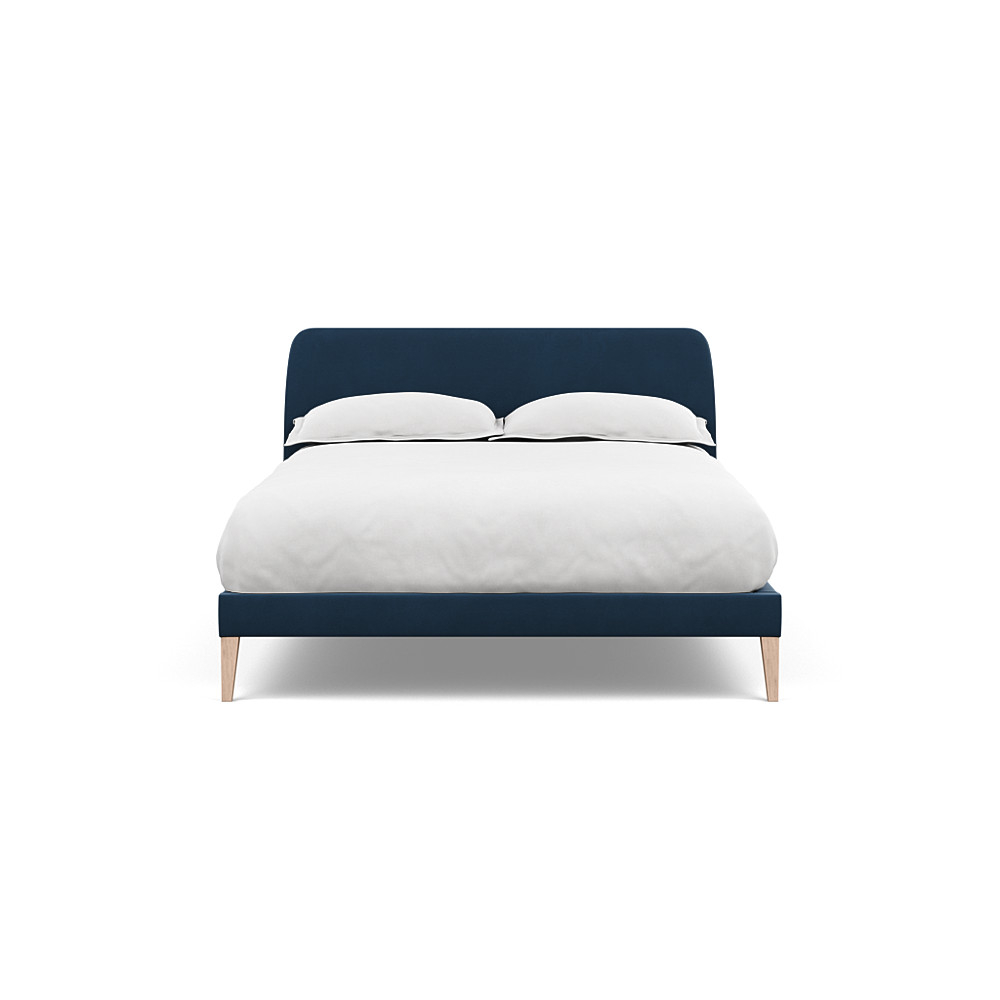 Heal's Wallis Bedstead Double Smart Velvet Pacific Natural