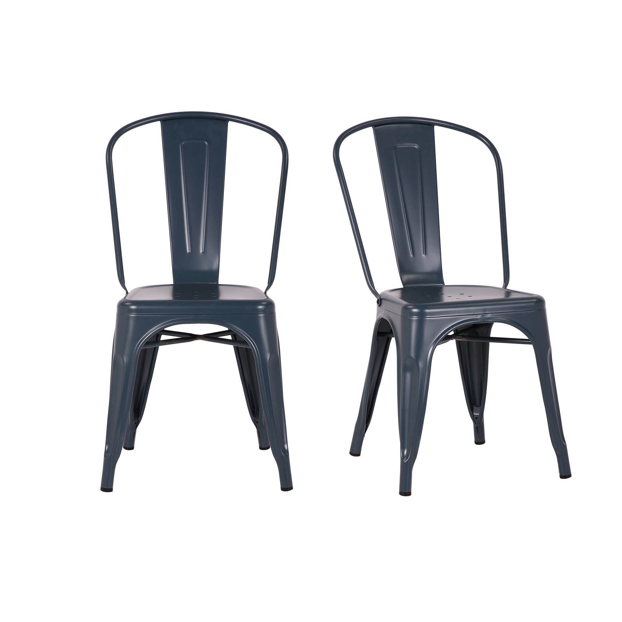 Daxton Set of 2 Metal Chairs Teal (Blue)