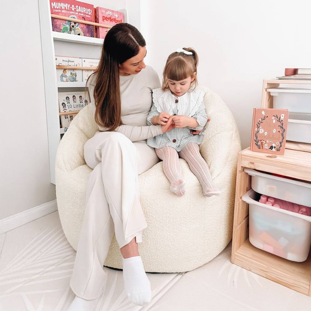 rucomfy Beanbags rucomfy Adults Indoor Bean Bag Chair - Snug Cinema Style in Cream