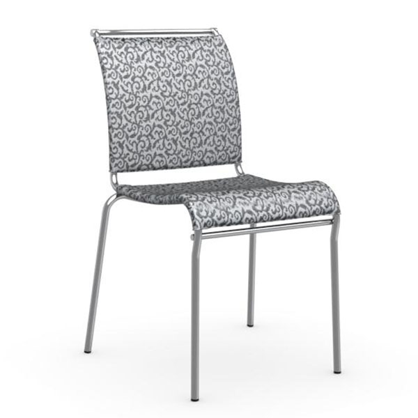 Benbow Floral Patterned Dining Chair - Grey - Polyester - W53 x D55 x H84cm - Barker & Stonehouse