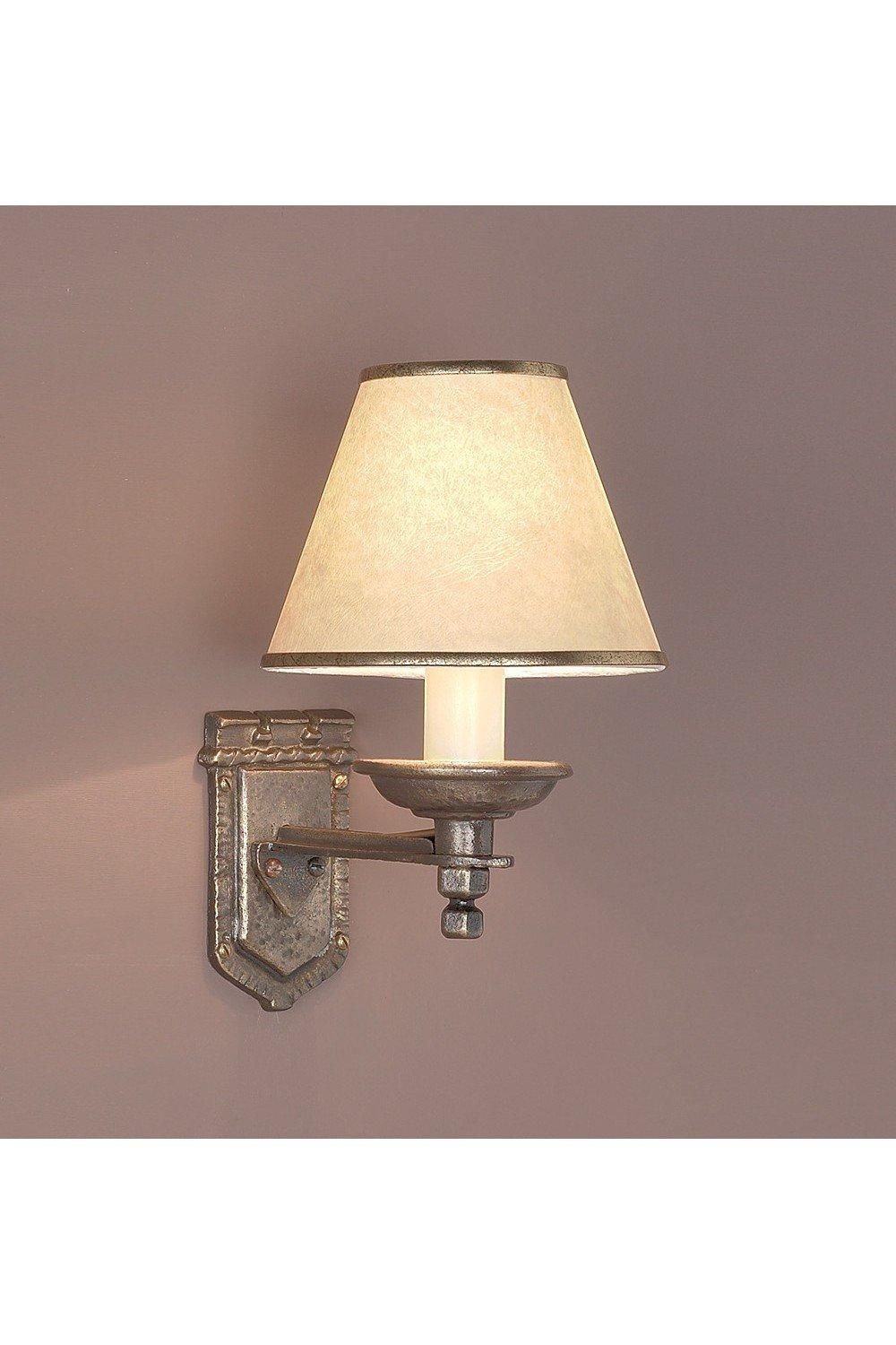 Netlighting Tudor Wall Light Bronze Wall Lamp with Shade in Brown