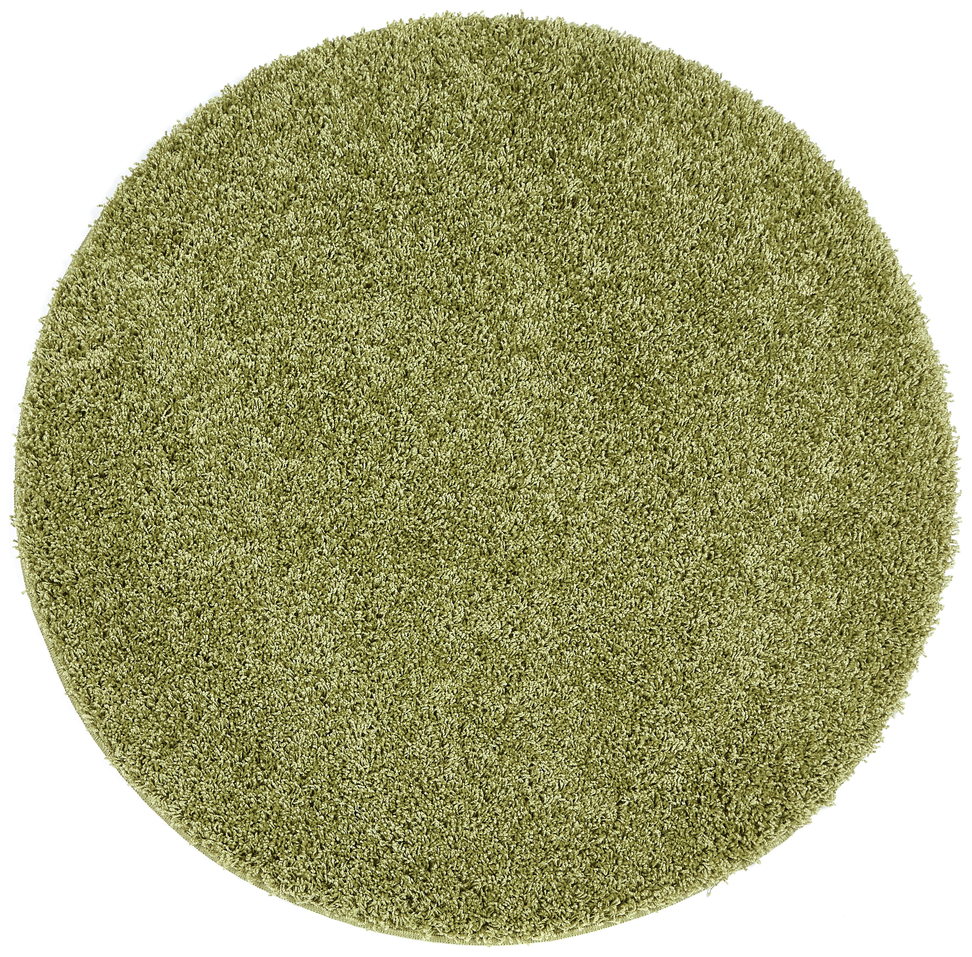 Buddy Plain Circle Cut Pile Rug - 100x100cm - Olive
