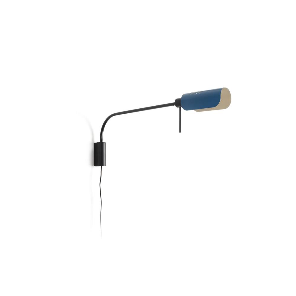 Netlighting Martinica XL Reading Wall Light Black Blue 1x E27