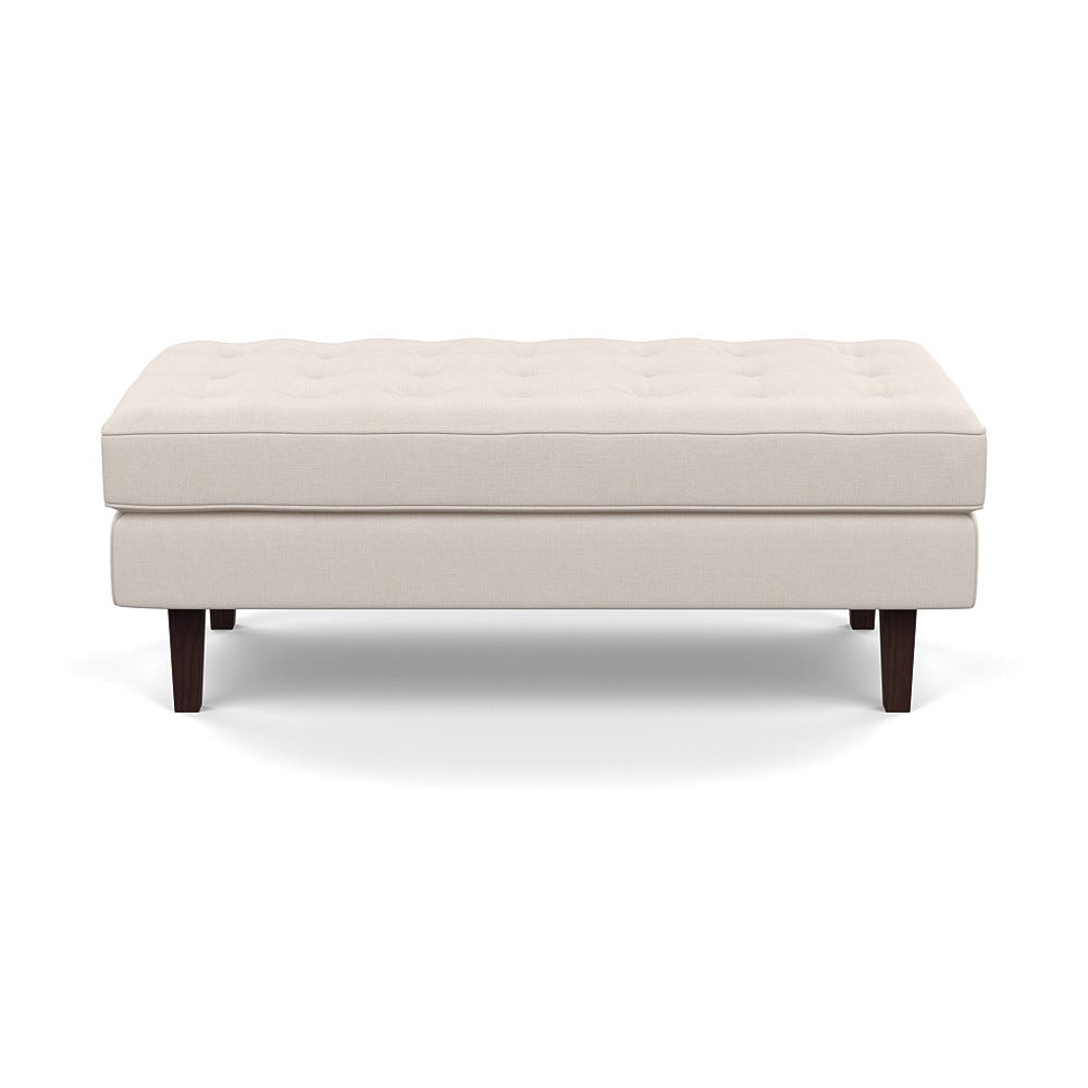 Heal's Hepburn Ottoman Siena Cotton Natural Black