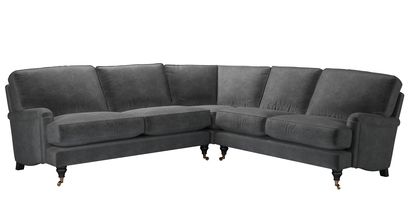 Bluebell Asym. Crn: LHF 2.5 Seat w RHF 2 Seat in Armour Smart Velvet - sofa.com