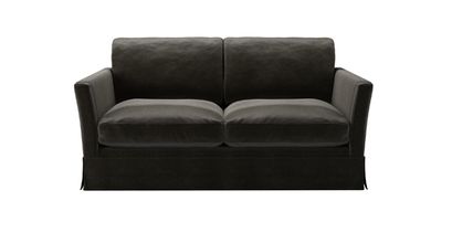 Otto 2 Seat Sofa Bed in Elephant Cotton Matt Velvet - sofa.com