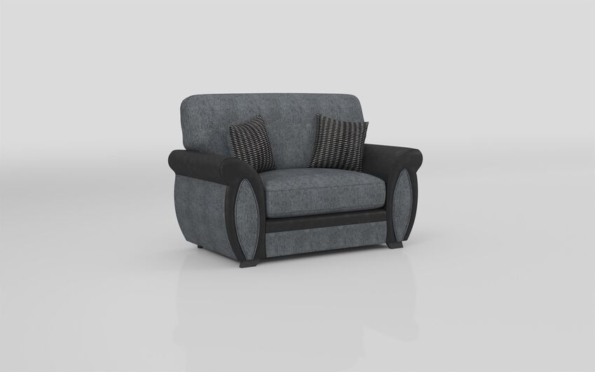 ScS Living Grey Maddie Fabric Snuggle Chair