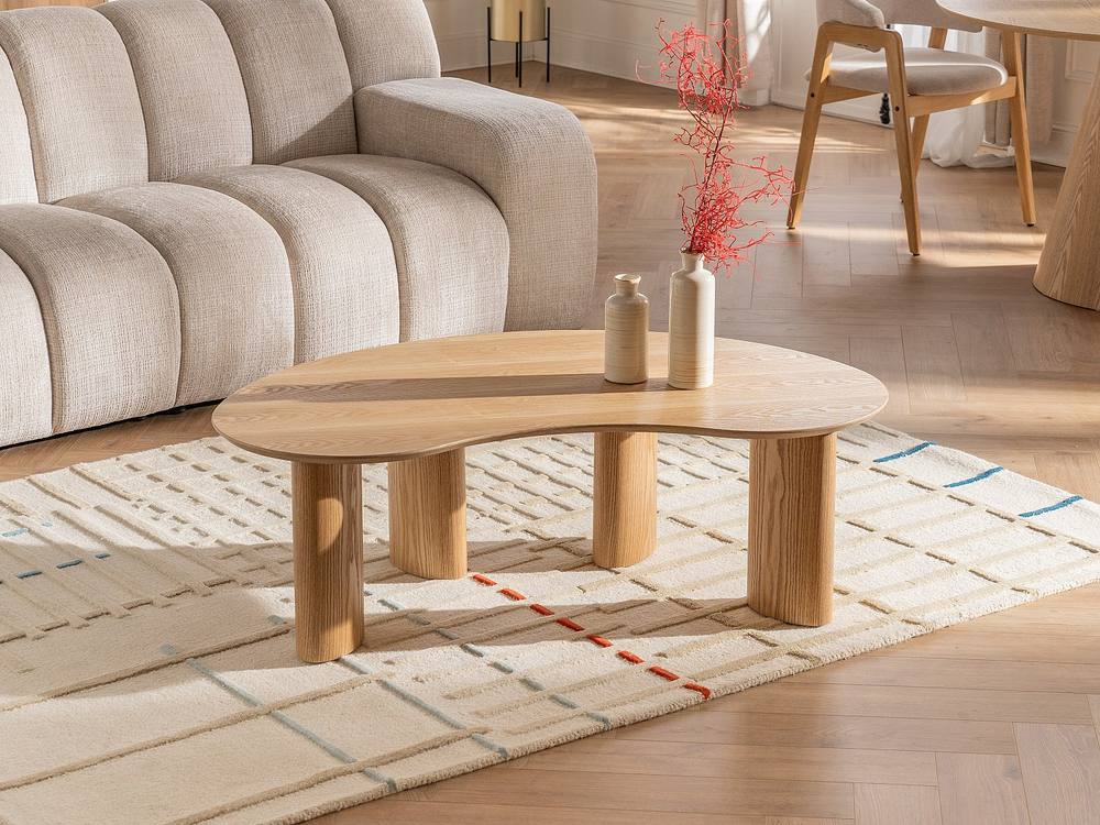 Vente-unique Ash Veneer Coffee Table - Light Natural - CALYNOR in Light Oak