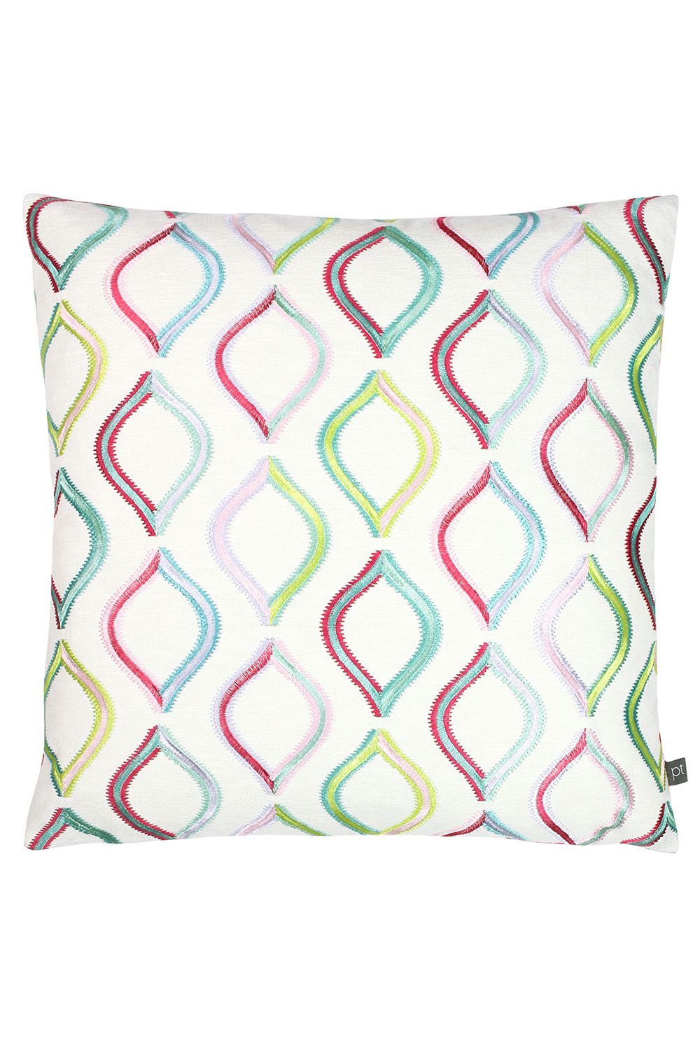 Prestigious Textiles Spinning Top Embroidered Cushion in Pink