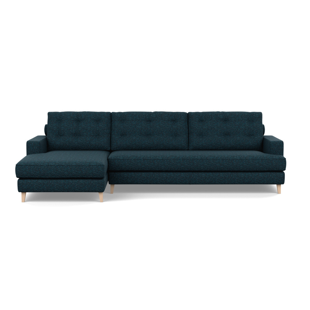 Heal's Mistral Left Hand Facing Corner Sofa Brecon Ink Natural Feet