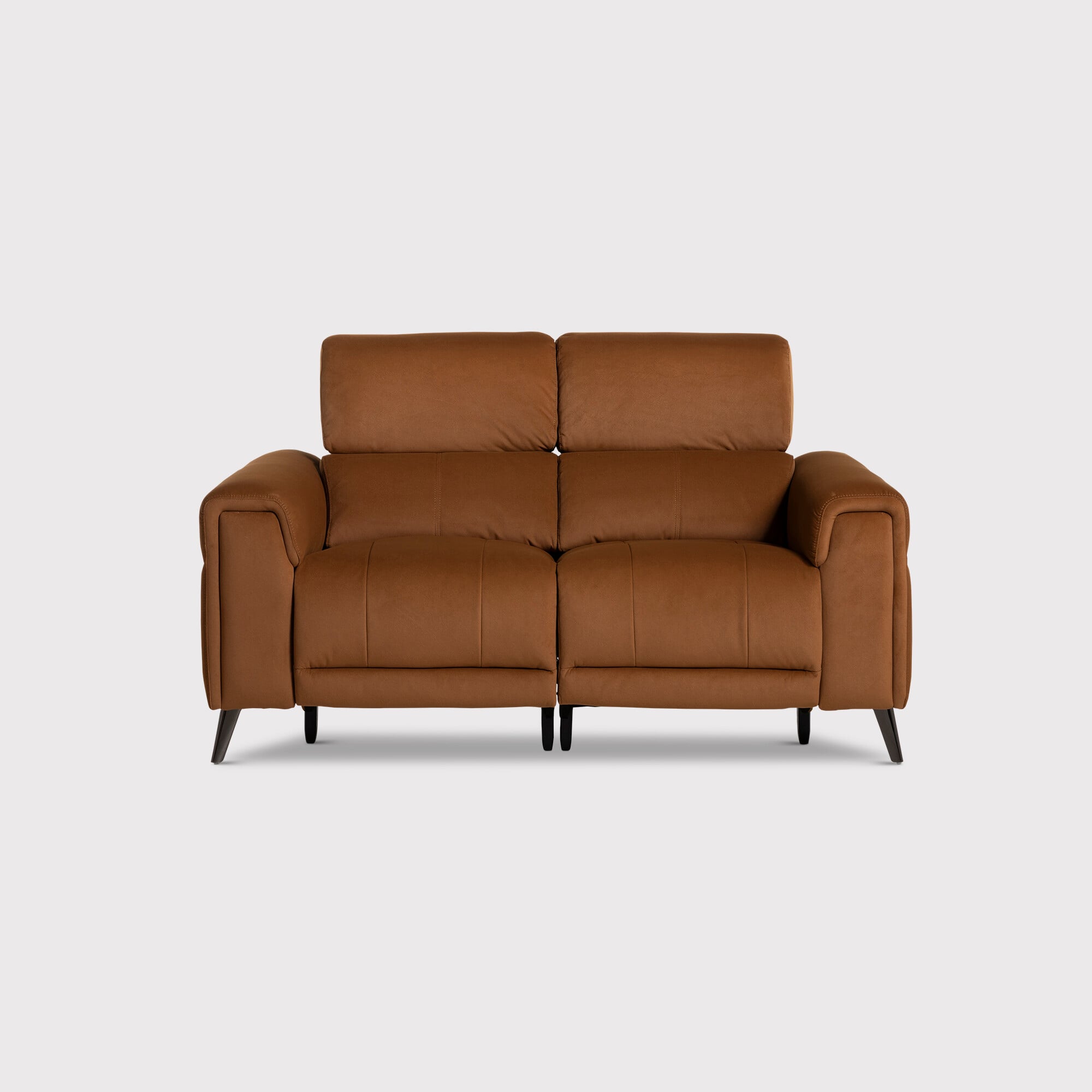 Kerren 2 Seater Power Recliner With Head Tilt Recliner Sofa, Orange Fabric | Barker & Stonehouse
