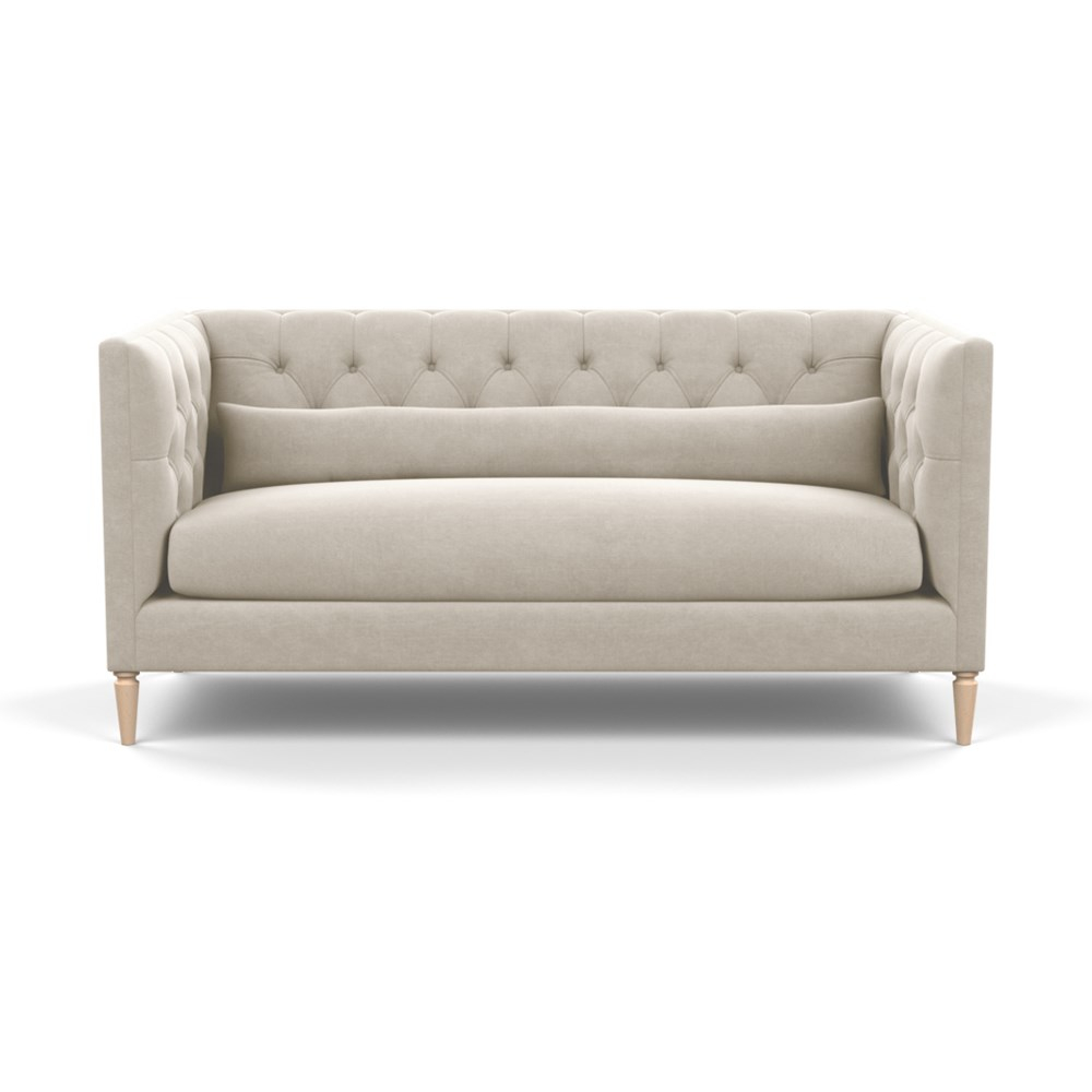 Heal's Balmoral 3 Seater Sofa Linen Hessian Natural Feet