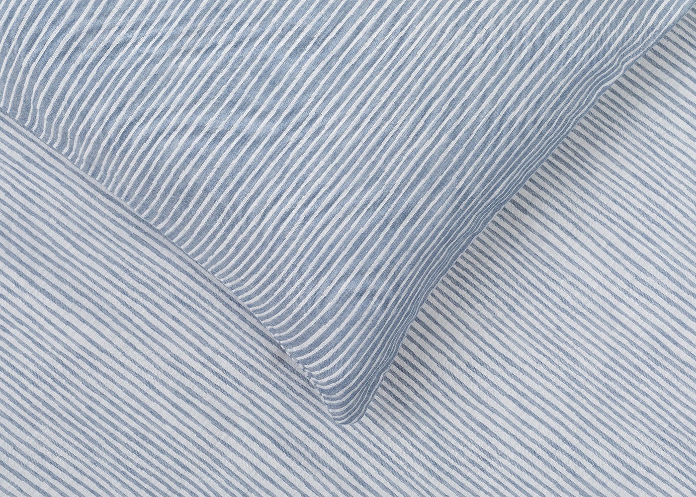 Heal's Reversible Stripe Duvet Cover Blue Double