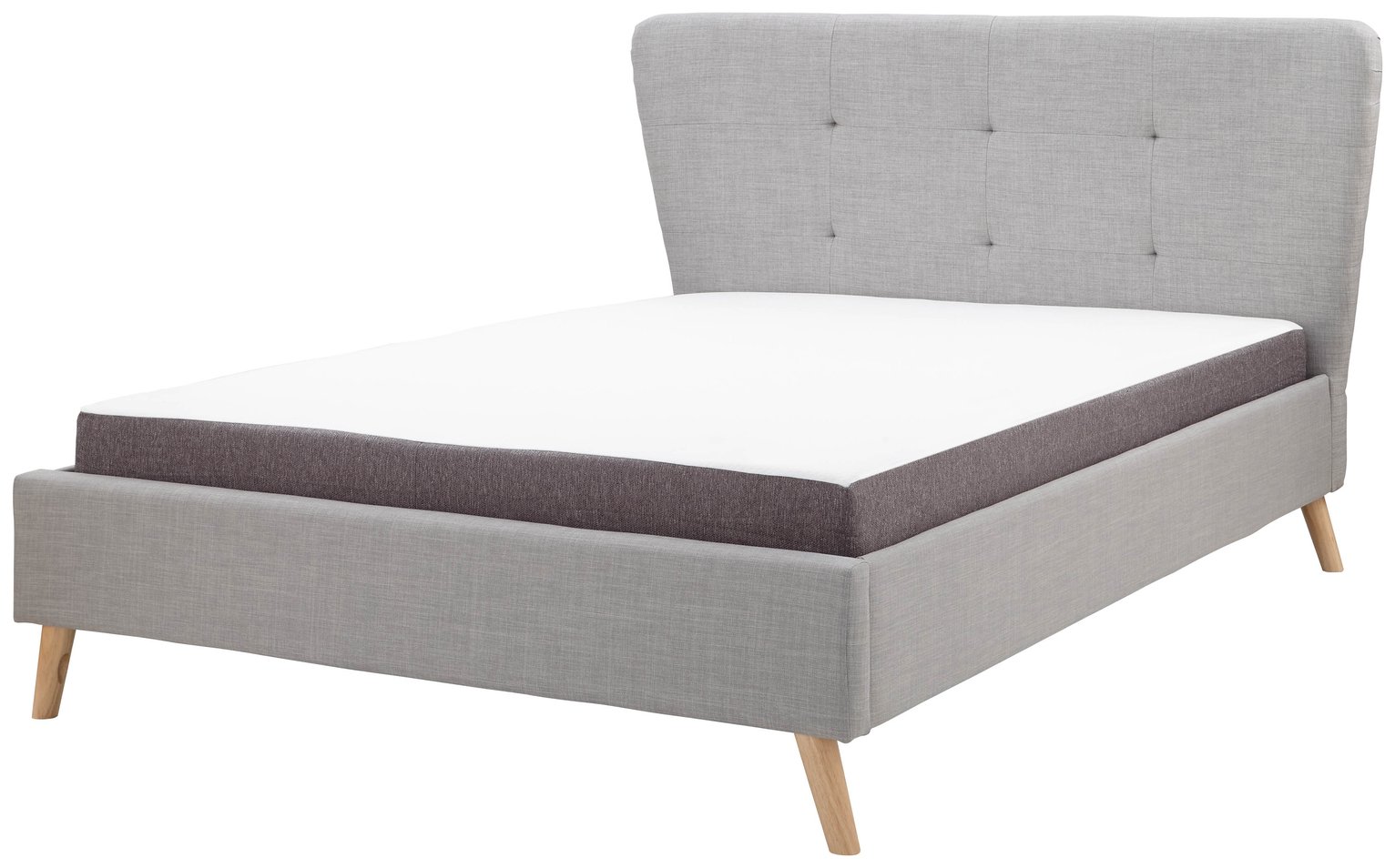 GFW Carnaby King Size Wing Bed Frame - Light Grey