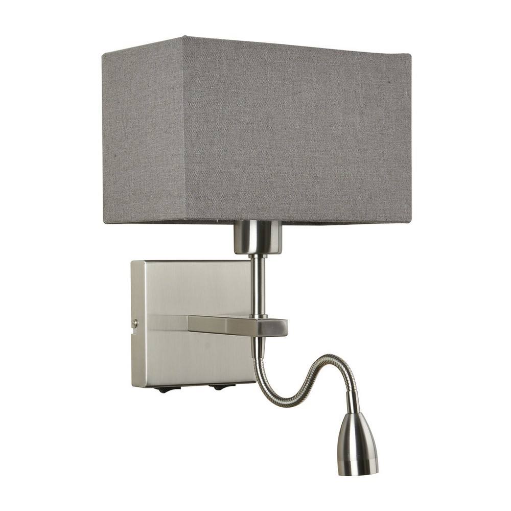 Netlighting Modern LED Bedside Lamp Nickel Warm White 3000K 350lm in Grey