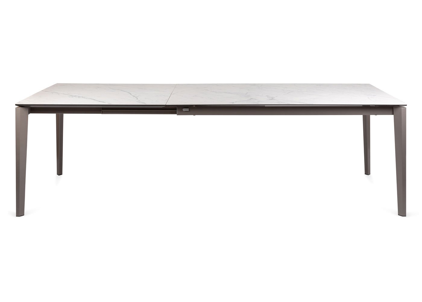 Heal's Rocca Ceramic Extending Dining Table Carrara White Ceramic Top Top