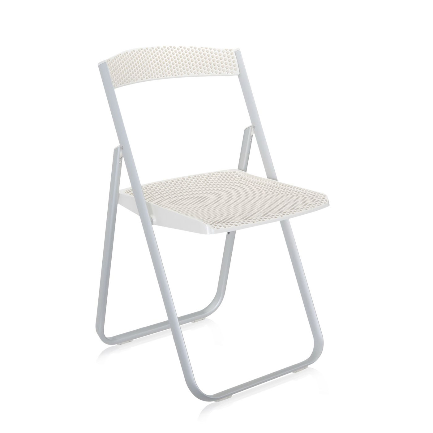 Kartell Honeycomb Folding Chair Matt White /Alumin