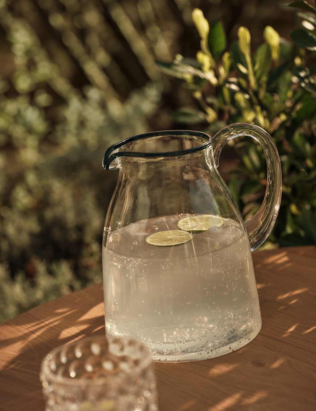 M&S Contrast Rim Acrylic Picnic Jug Blue