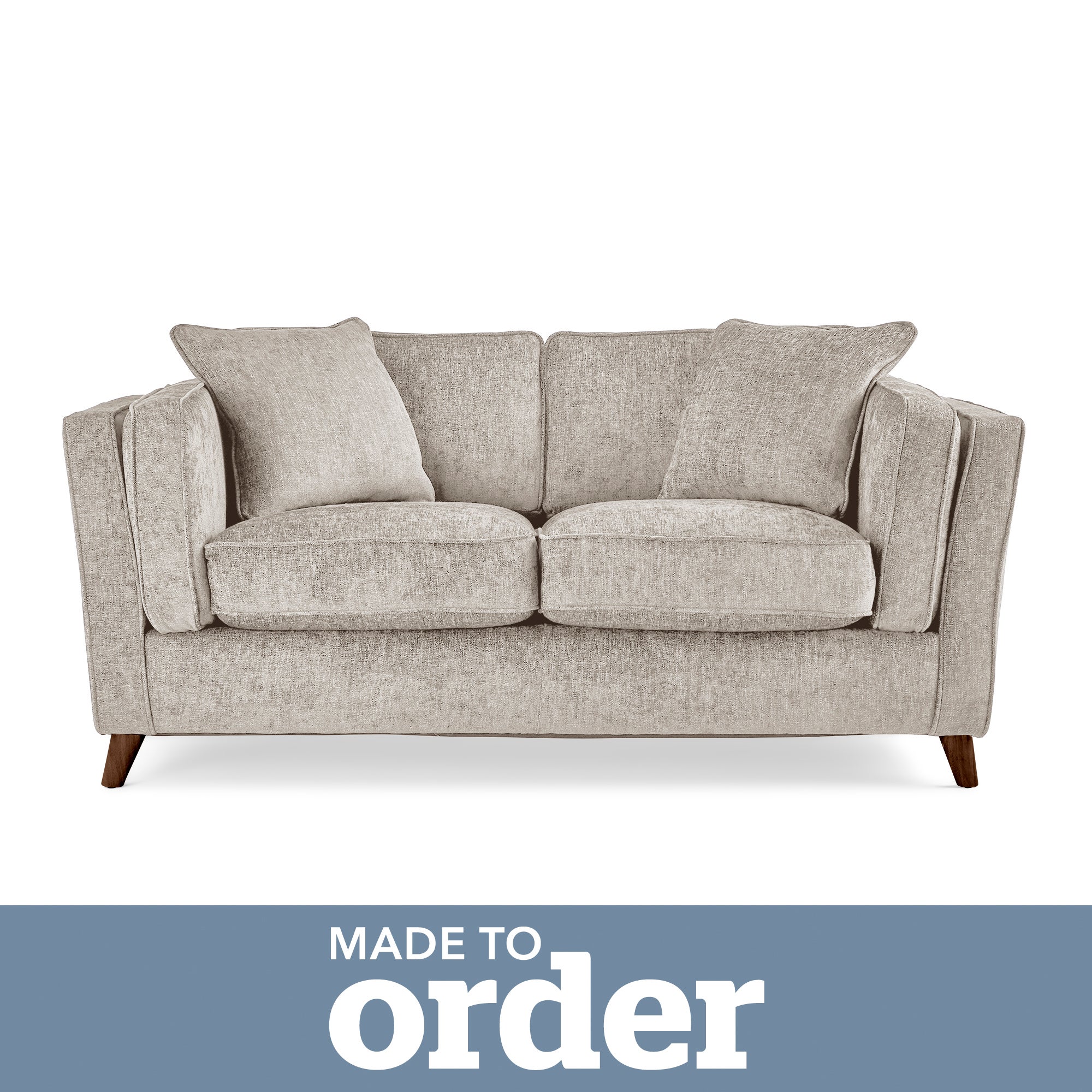 Arabella 2 Seater Sofa Luxury Chenille Premium Chenille Sand