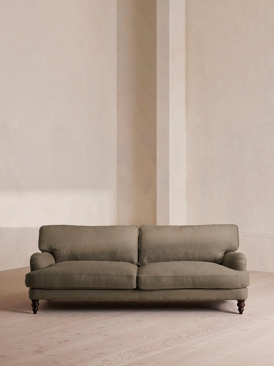 Arundel Four Seater Sofa, Linen, Mushroom