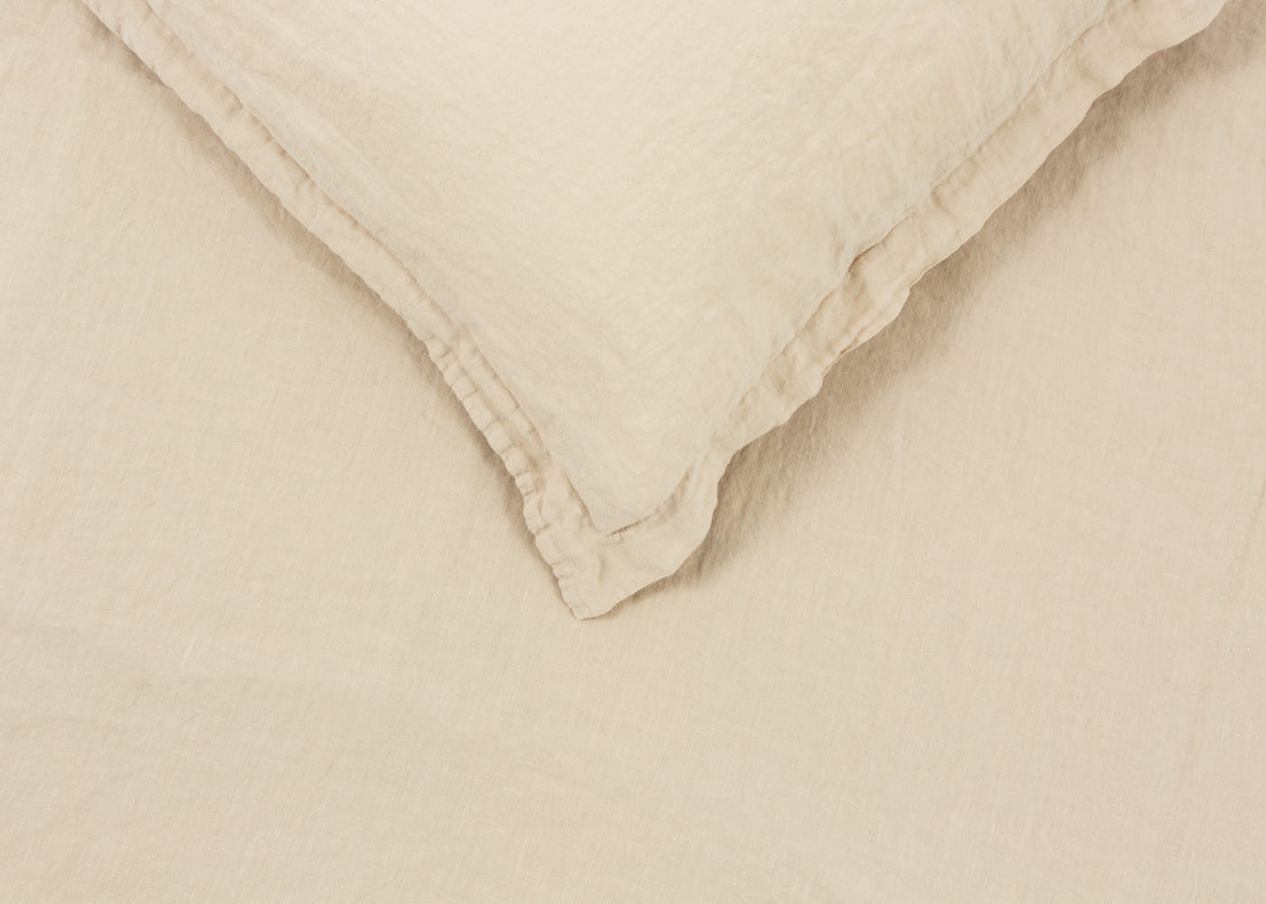 Heal's Washed Linen Natural Fitted Sheet Double