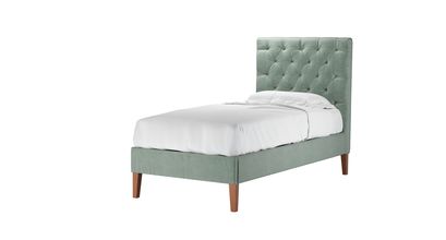 Rosalie 130cm Single Bed in Sage Smart Velvet - sofa.com