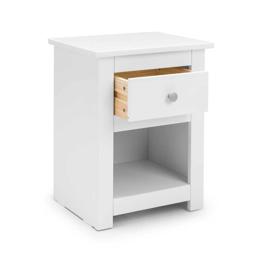 Radley White 1 Drawer Bedside Table
