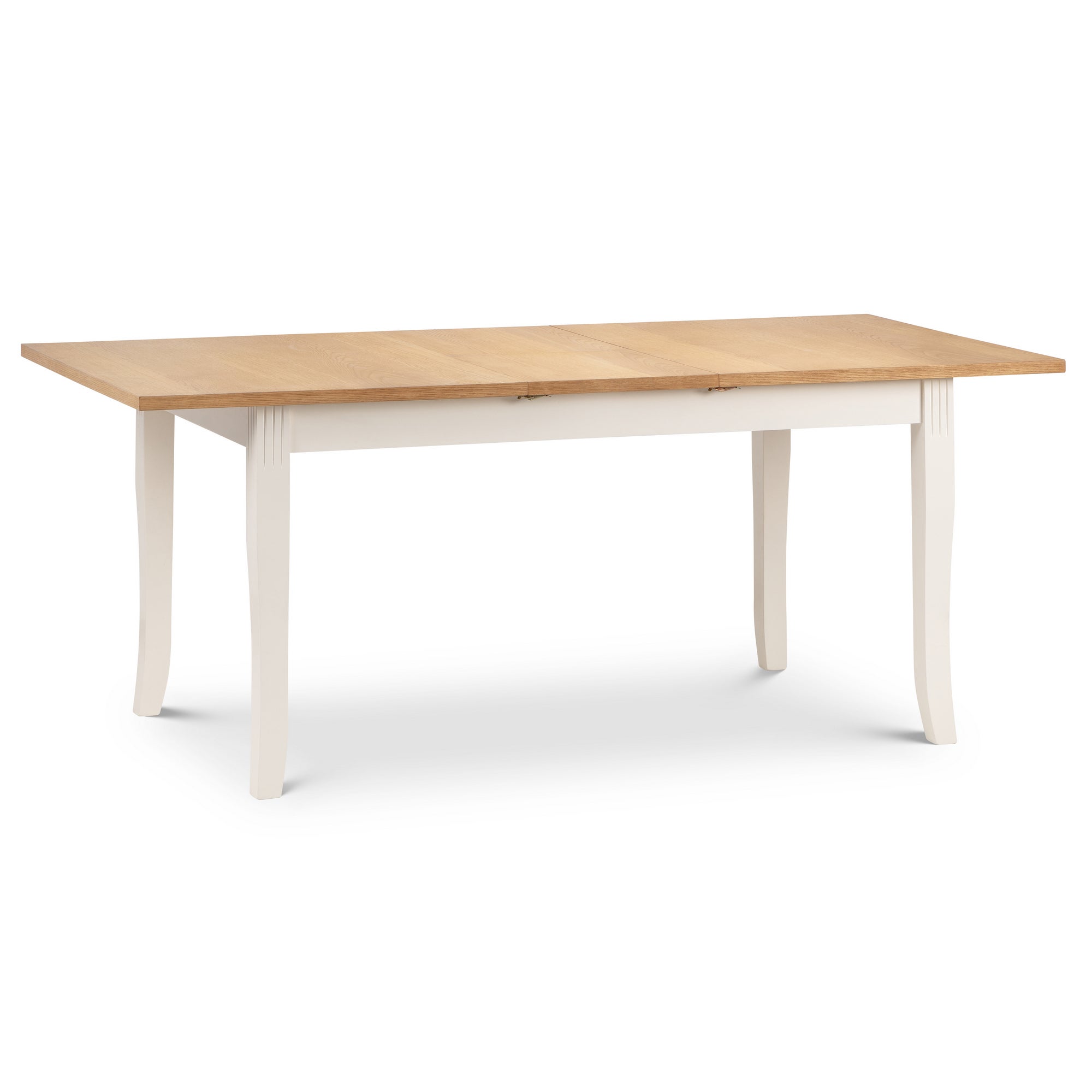 Davenport 4-6 Seater Rectangular Extendable Dining Table, Off White