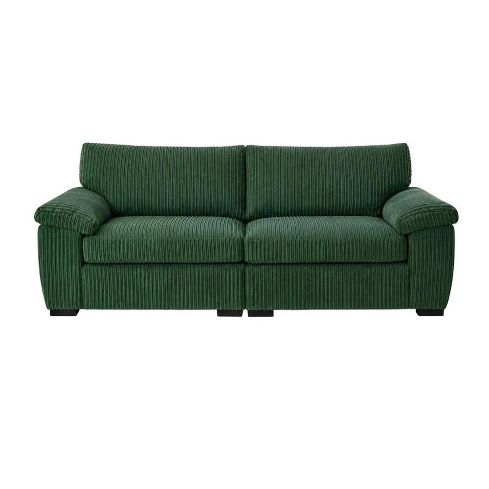 Bliss Furniture Amalfi 3 Seater Split Sofa Soft Fabric in Green