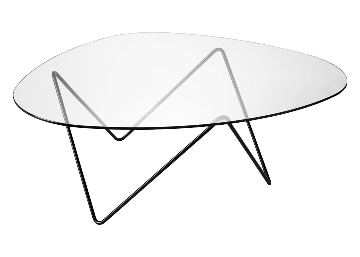 Gubi Pedrera Coffee Table with Black Base