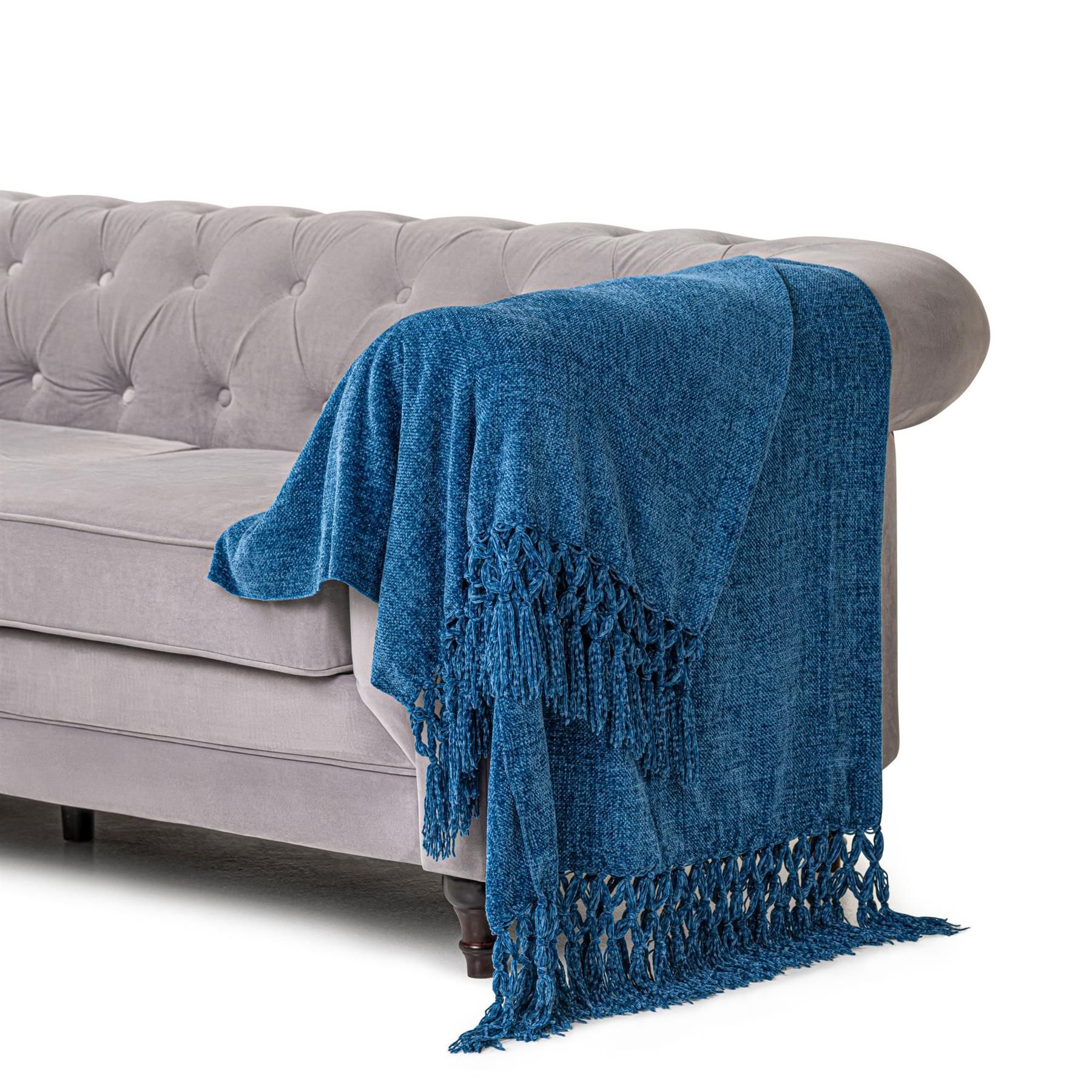 Luxury Living 100% Acrylic Throw - 200cm x 150cm - Cobalt