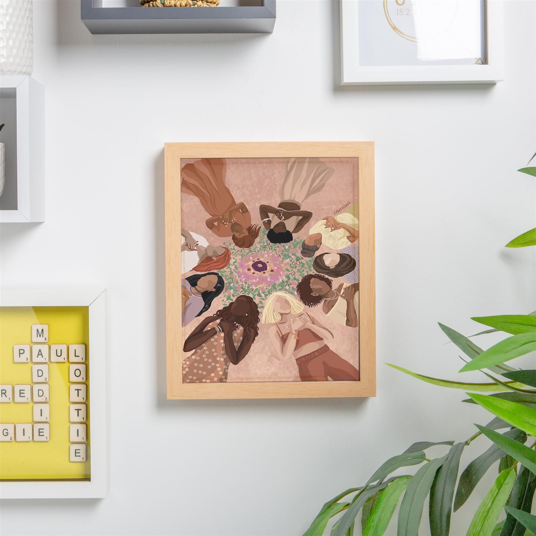 Nicola Spring 3D Box Photo Frame - 8 x 10" in Light Brown 5