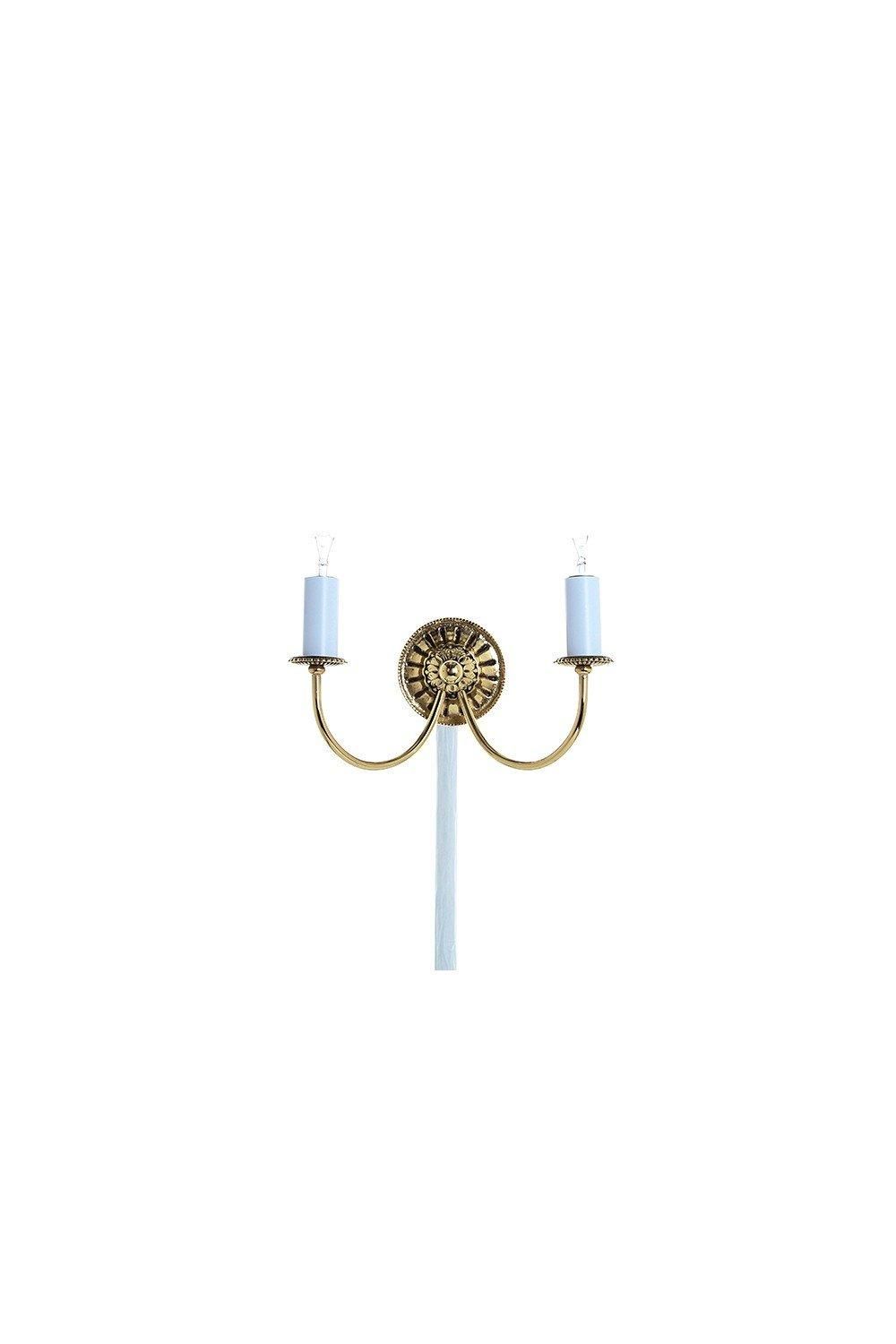 Netlighting Solar Polished Brass Candle Wall Lamp in Yellow