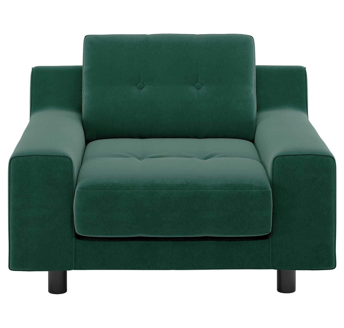 Habitat Hendricks Emerald Green Velvet Armchair