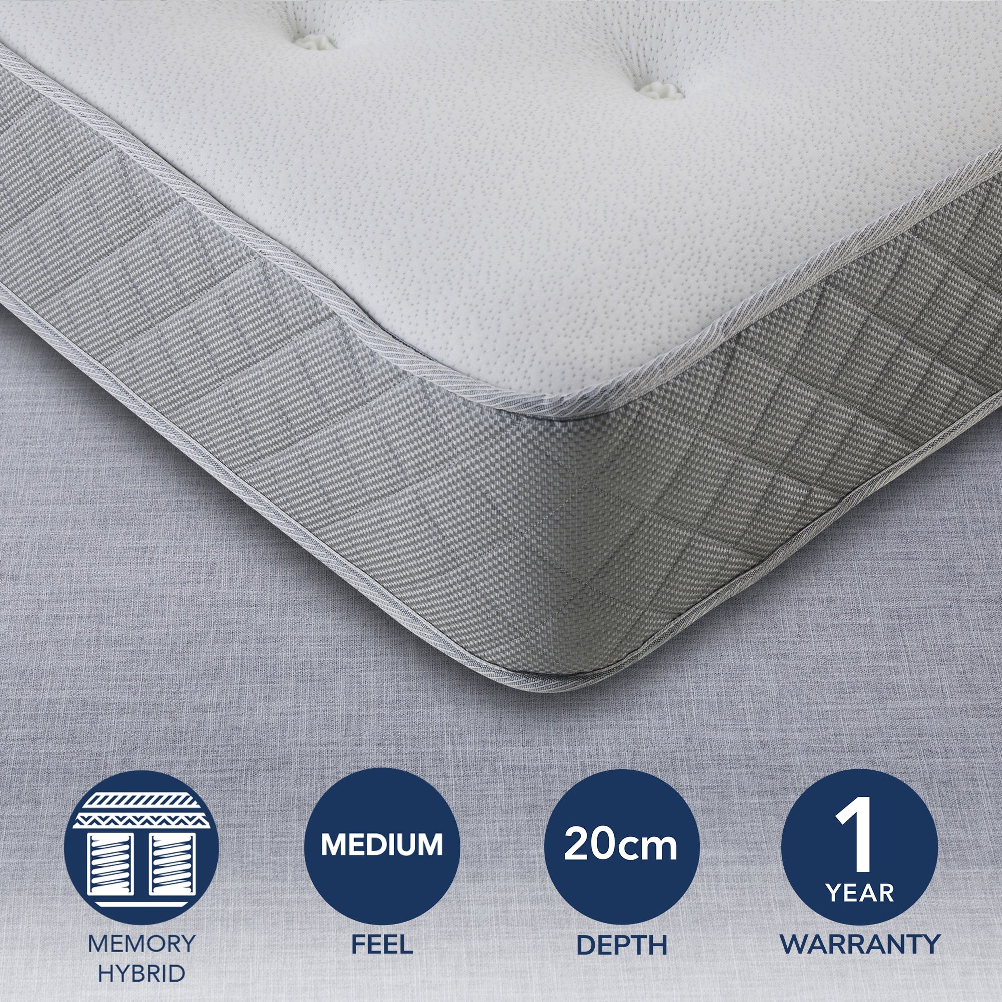 Fogarty Medium Memory Coil Plus Mattress White