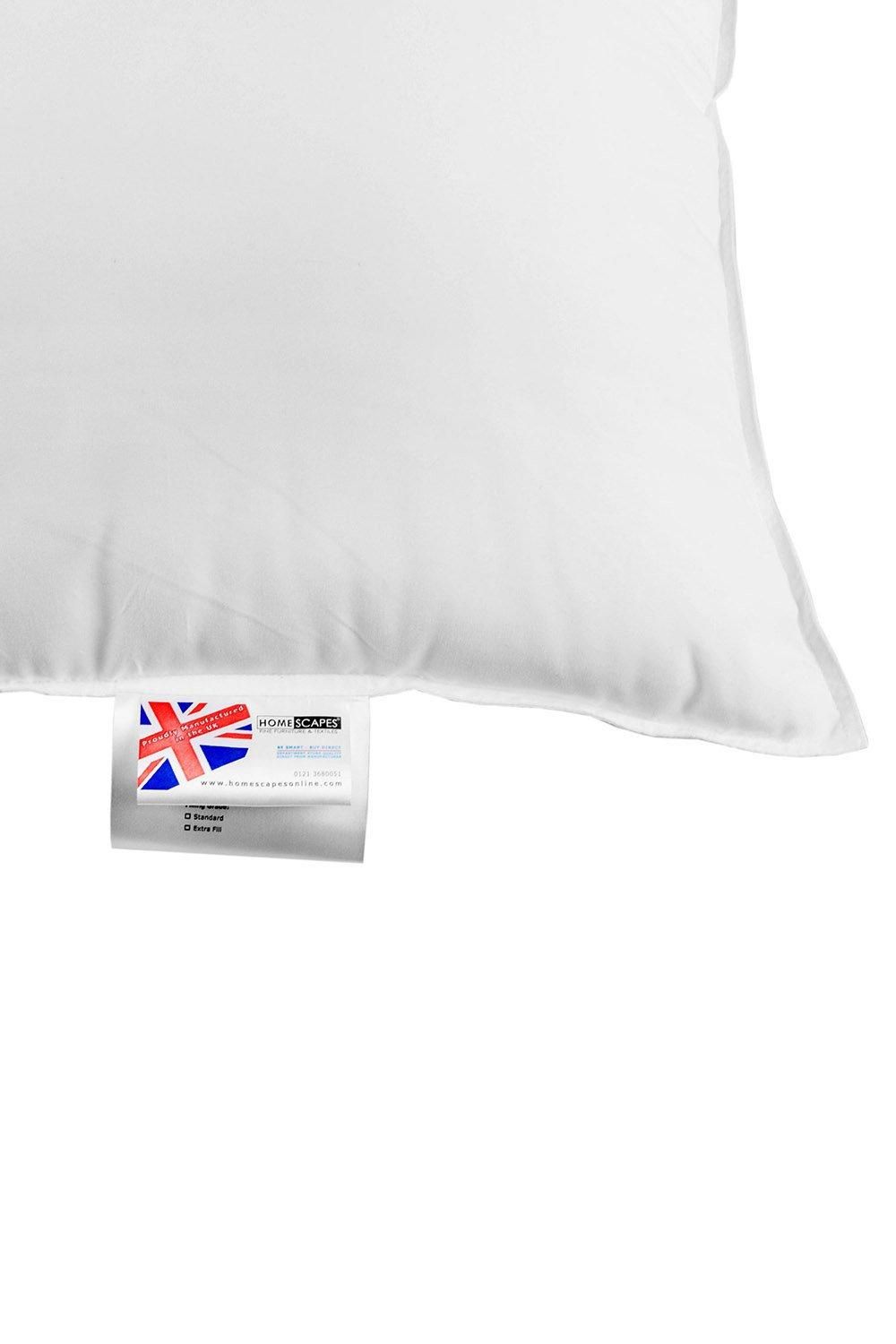 Homescapes Microfibre Euro Continental Pillow Pair - 40cm x 80cm (16"x32") in White 6