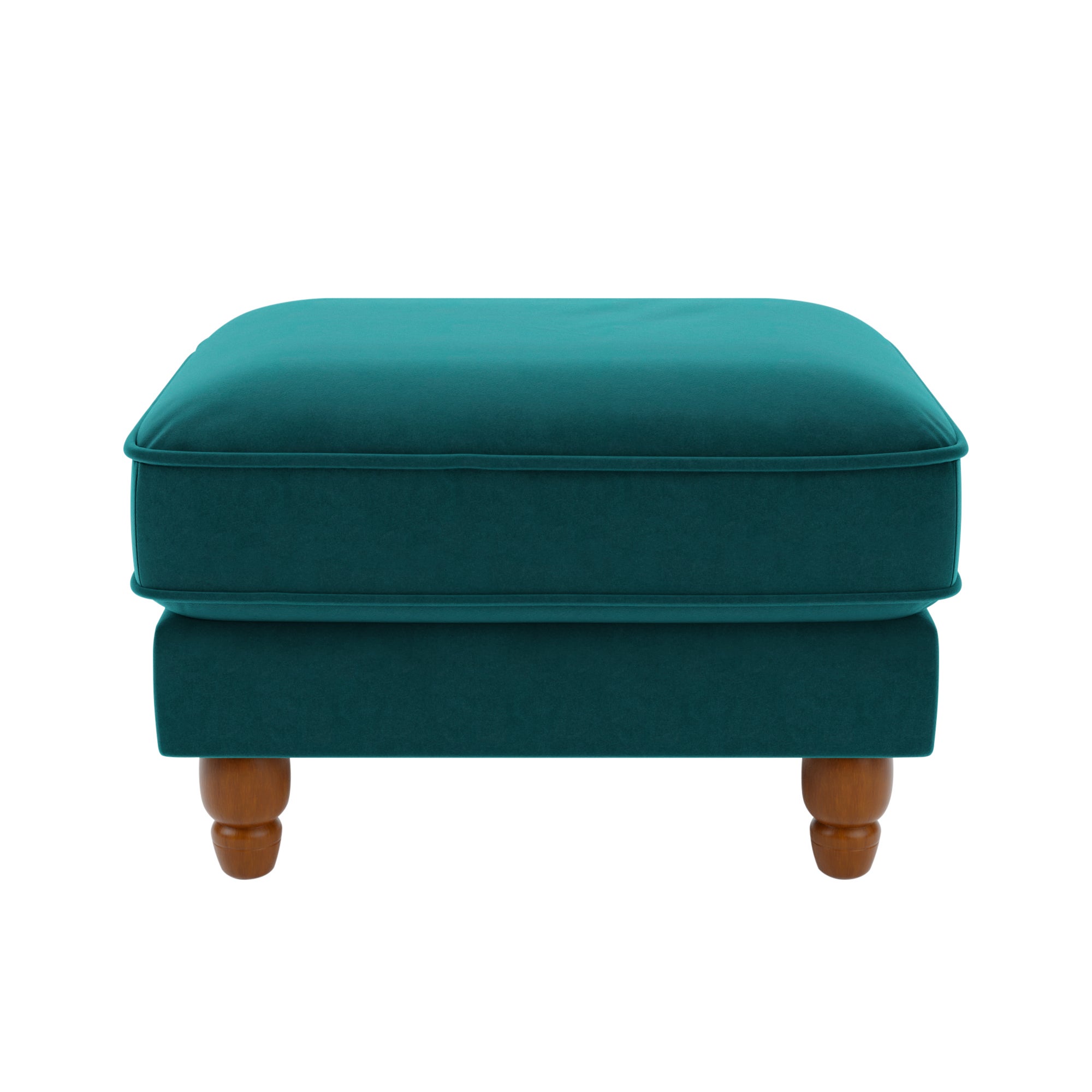 Beatrice Velvet Footstool Green