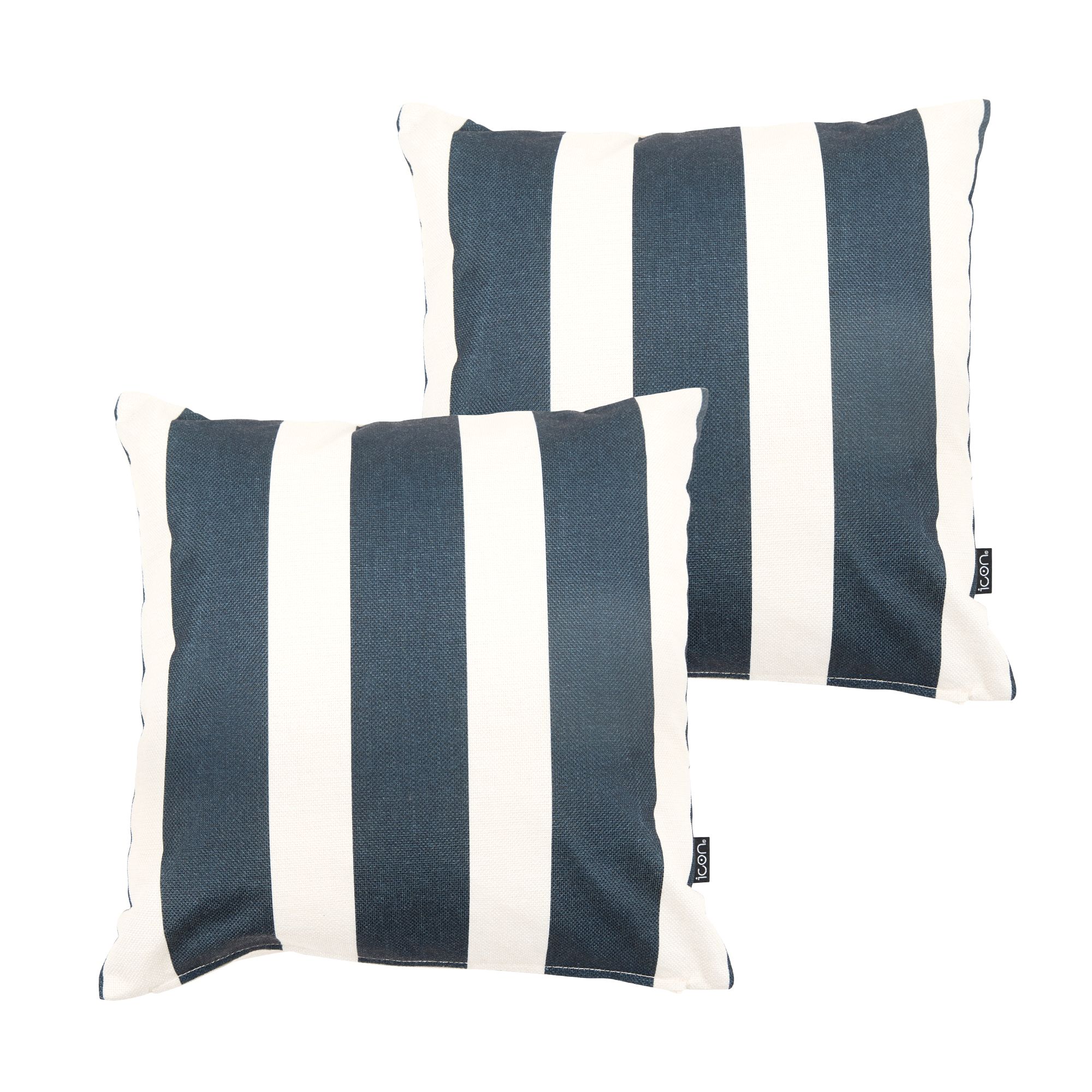 icon Indoor & Outdoor Kyoto Fabric Waterproof Cushion x1 Black x1 Leopard Print