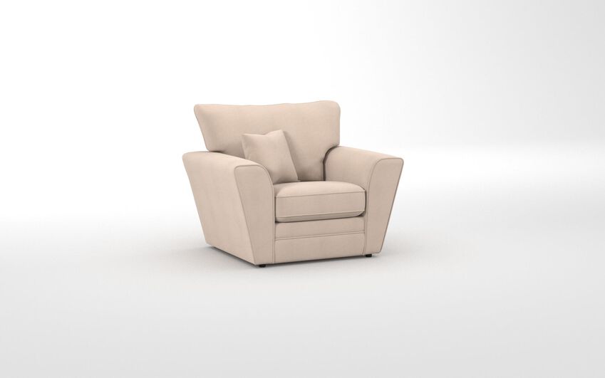 White Fabric Tunstall Armchair
